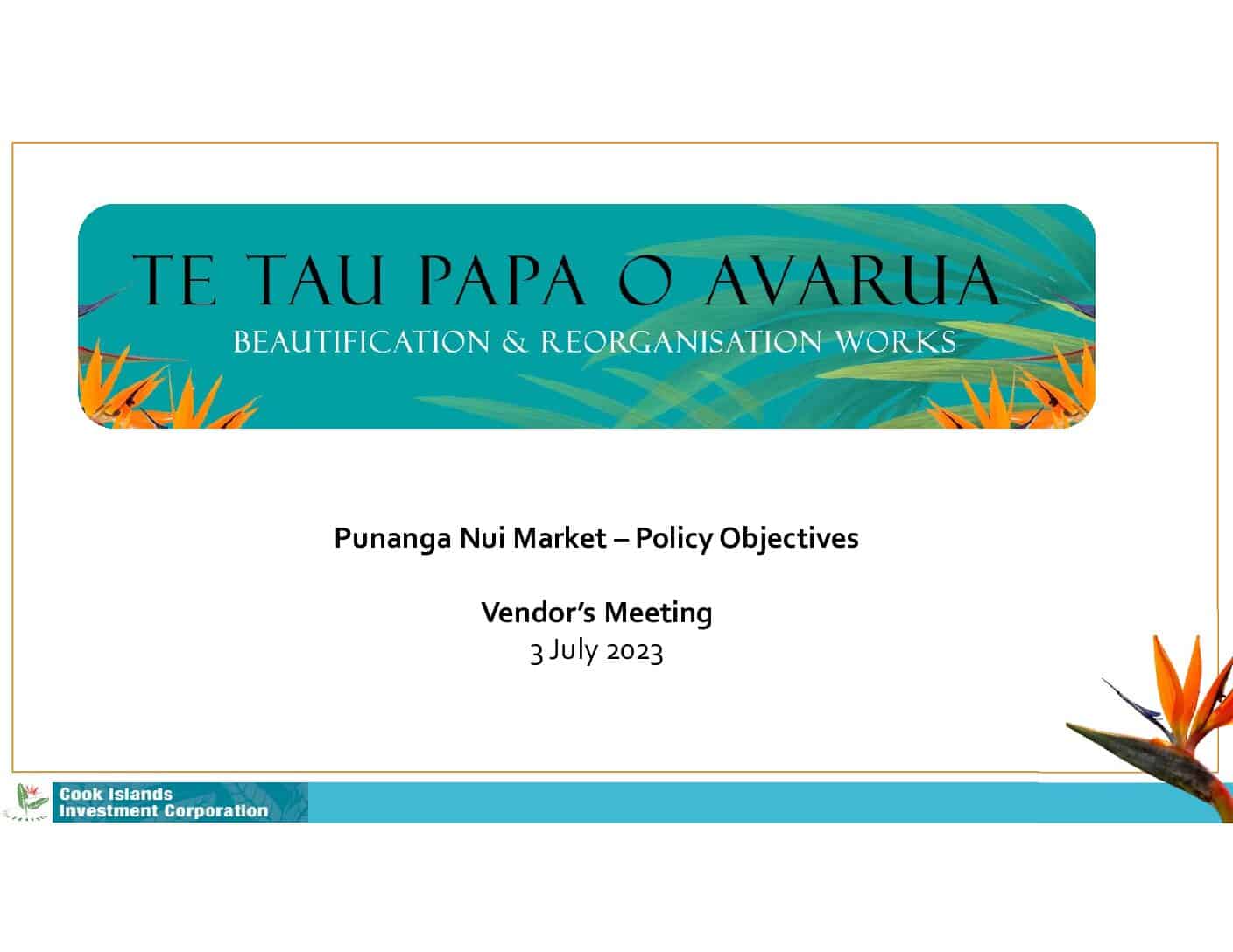 Policy Objectives - Vendors Meeting (03.07.23)